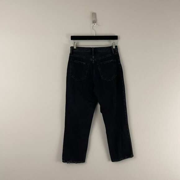Abercrombie & Fitch Black Ultra High Rise Ankle Straight Jeans Size 27 Short - Picture 2 of 7